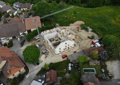 OVALE & Partenaires - Vue aérienne transformation rural à Bercher