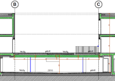 OVALE & Partenaires Génie Civil - Projet de lotissements de 11 villas contigües à Bussigny - Coupe-type