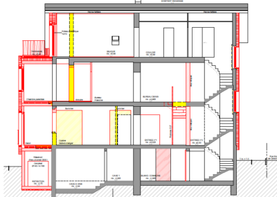 OVALE & Partenaires Génie Civil - Transformation maison individuelle à Chavannes-près-Renens - plan agrandissement