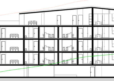 OVALE & Partenaires Ingénieur Civil - Immeuble La Léchère Fruence - Coupe-type du projet