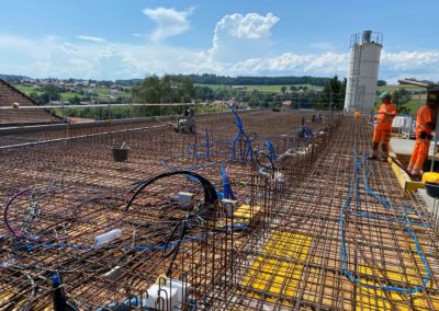 OVALE & Partenaires Ingénieur Civil - Immeuble Terrassette Romont - dalle et armatures avant bétonnage