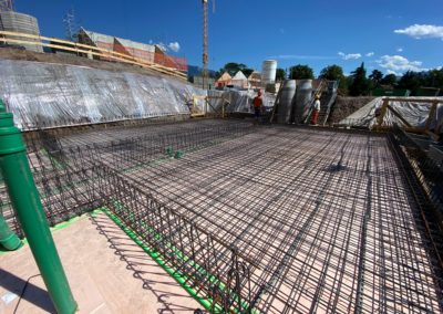 OVALE & Partenaires ingénieur civil en suisse Romande - Construction lotissements villas jumelées La-Tour-de-Peilz - Radier type avant bétonnage