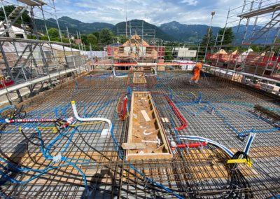 OVALE & Partenaires ingénieur civil - Construction lotissement villas jumelées La-Tour-de-Peilz - Vue construction